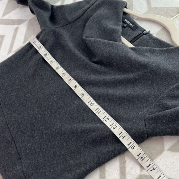 lafayette 148 100% Virgin Wool Cowl neck Shift‎ Dress size 4 Charcoal Grey - Picture 8 of 10